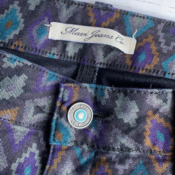 Mavi Serena Aztec Print Boho Skinny Jeans - Picture 2 of 6